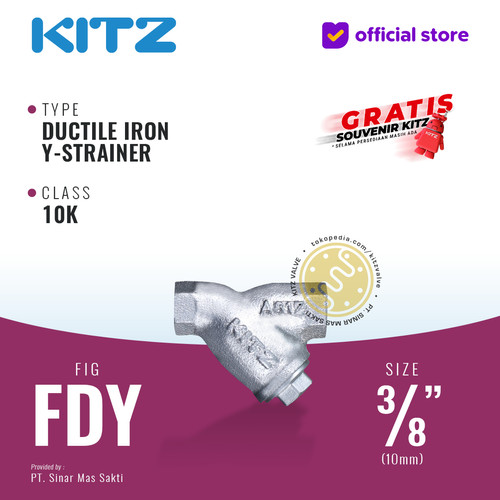 [EZR.2200105] Y-Strainer Ductile Iron KITZ Fig. 10 FDY, 3/8" - 10mm , Drat / Screw