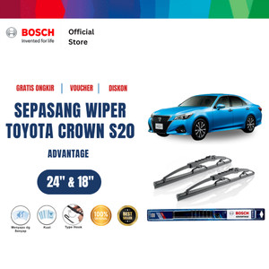 [EZR.2400003] Bosch Sepasang Wiper Kaca Mobil Toyota Crown S20 2008-2012 Size 24 dan 18 Inci