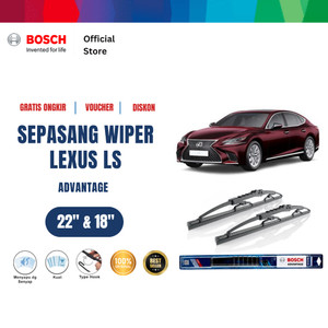[EZR.2400007] Bosch Sepasang Wiper Mobil Lexus IS E1 (2001-2005) Advantage 22 dan 18 Inci