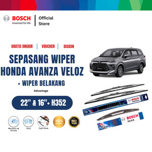 [EZR.2400008] Bosch Sepasang Wiper Depan dan Belakang Mobil Avanza Veloz Advantage 22 - 16 Inci dan H352