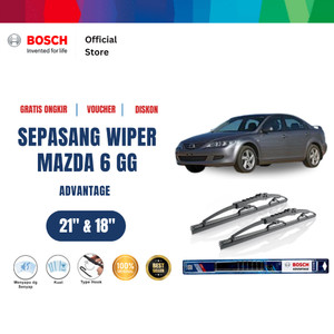 [EZR.2400015] Bosch Sepasang Wiper Kaca Mobil Mazda 6 GG (2002-2007) Advantage 21" & 18"
