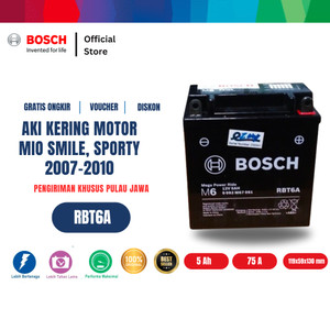 [EZR.2400016] Aki Kering Motor Mio Sporty dan Smile 2007-2010 - Maintenance Free - RBT6A