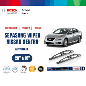 [EZR.2400018] Bosch Sepasang Wiper Kaca Mobil Nissan Sentra (2013) Advantage 20" & 18"