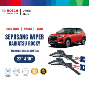 [EZR.2400030] Bosch Frameless Wiper Sepasang Depan Mobil Daihatsu Rocky Clear Advantage Size 22"+16"