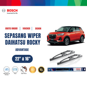 [EZR.2400031] Bosch Advantage Wiper Sepasang Depan Mobil Daihatsu Rocky Size 22 dan 16 Inci