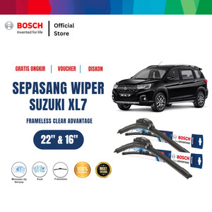 [EZR.2400032] Bosch Frameless Wiper Sepasang Depan Mobil Suzuki XL7 Clear Advantage Size 22 dan 16 Inci