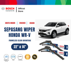 [EZR.2400033] Bosch Frameless Wiper Sepasang Depan Mobil Honda WR-V Clear Advantage Size 22"+14"