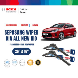[EZR.2400036] Bosch Frameless Wiper Sepasang Depan Mobil KIA All New Rio Clear Advantage Size 26"+16"