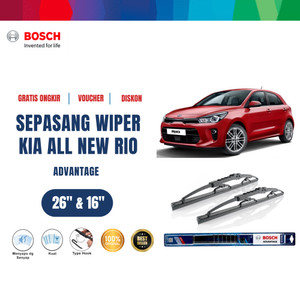 [EZR.2400043] Bosch Advantage Wiper Sepasang Depan Mobil Kia All New Rio Size 26 dan 16 Inci