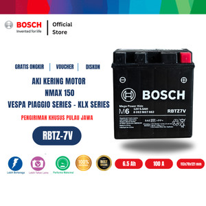 [EZR.2400055] Bosch Aki Kering Motor RBTZ-7V - untuk Motor Aerox , Nmax 150, Vespa - Piaggio series dan Kawasaki KLX series