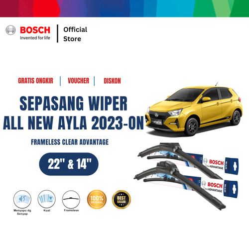 [EZR.2400080] ⁠Bosch Wiper Mobil Toyota All New Agya Advantage  22 dan 14 Inci