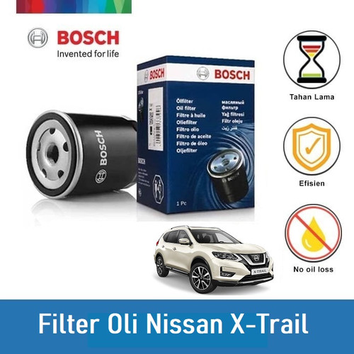 [EZR.2400329] BOSCH Filter Oli Mobil Nissan X-Trail - 0986AF1014 - 1 Pcs - Warna