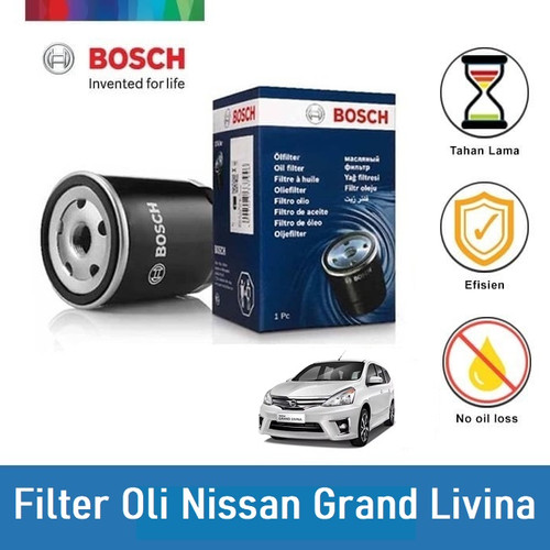 [EZR.2400330] BOSCH Filter Oli Mobil Nissan Grand Livina - 0986AF1014 - 1 Pcs - Warna