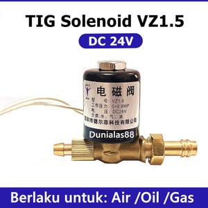 [EZM.1180040] Solenoid Valve Brass Kuningan DC 24V TIG Wire Feeder Type VZ1.5