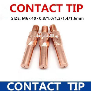 [EZM.1180042] Contact Tip M6 × 40 × 0.8mm 1.0mm 1.2mm 1.4mm 1.6mm Kontak Tip Panasonic Tembaga