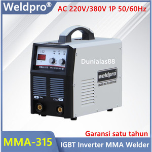 [EZM.1180054] MMA-315 Mesin Las IGBT MMA 315 1 Phase 220V Mesin Las Inverter Trafolas