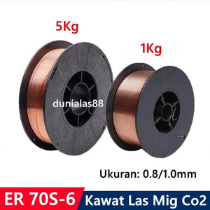 [EZM.1180148] ER70S-6 Welding MIG Wire CO2 Kawat Las MIG Wire CO 1kg 5kg 0.8mm 1.0mm