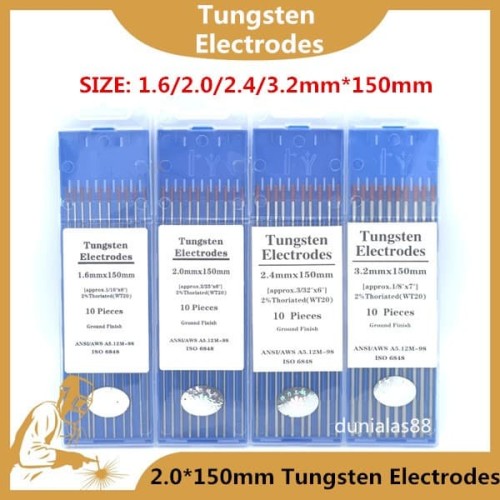[EZM.1180472] Tungsten Electrodes Argon Tig 2.0mm*150mm (Red/Merah)