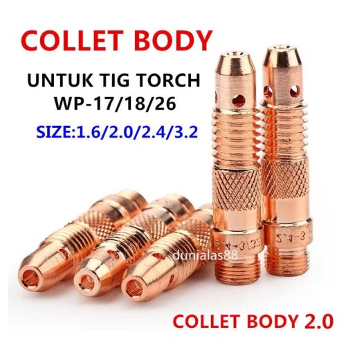 [EZM.1180481] Collet Body 2.0mm Tig Argon Alat Las Utk Torch Wp17/18/26