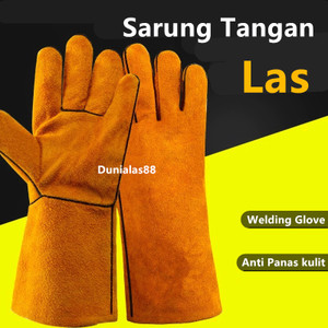 [EZM.1180616] Sarung Tangan Las Welding Glove Anti Panas kulit Bahan kulit sapi pengelasan mesin las