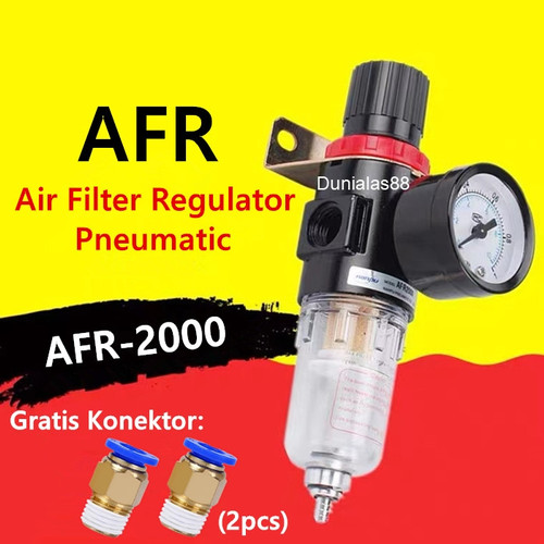 [EZM.1180630] AFR-2000 Air Filter Regulator Udara Kompresor 1/4 Inch Single 1/4"