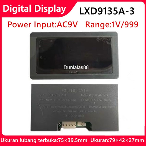 [EZM.1180639] Digital display LXD9135A AC9V 50mA Range 300A 75mV Utk Mesin Las