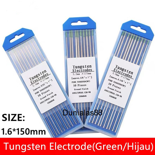 [EZM.1180649] Tungsten Electrode Hijau Aluminium 1.6mm Tig Argon Welding Torch