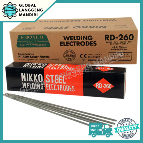 [EZM.1140003] KAWAT LAS Nikko RD260 2.6mm (1KG) / RD 260 2.6 MM NIKKO STEEL