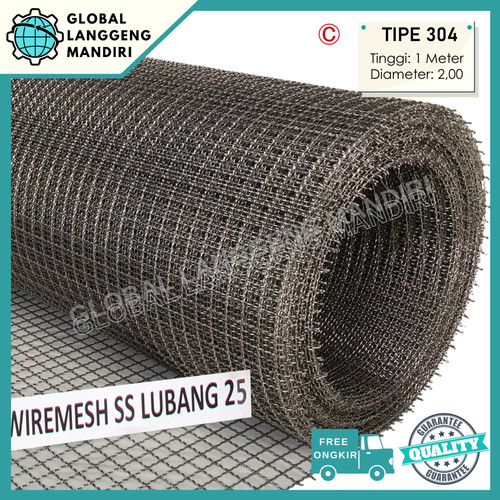 [EZM.1140063] WIRE MESH LUBANG 25MM (304) 1MX1M/ WIREMESH CACING 25MM JAPAN QUALITY
