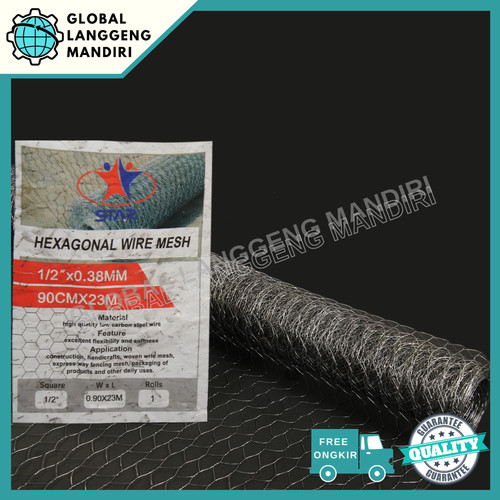 [EZM.1140152] KAWAT AYAM 23 METER / KAWAT RAM 1/2"X0.38MMX0.9M / HEXAGONAL WIRE MESH