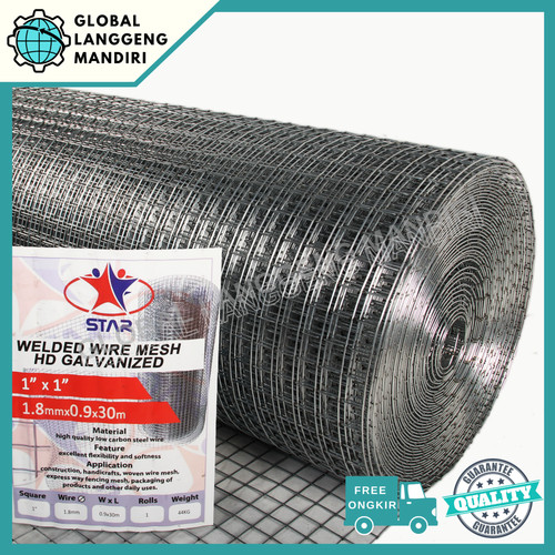 [EZM.1140167] KAWAT RAM GALVANIS 1"X1"X1.8MMX0.9M / KAWAT LOKET 25MMX25MM ANTI KARAT