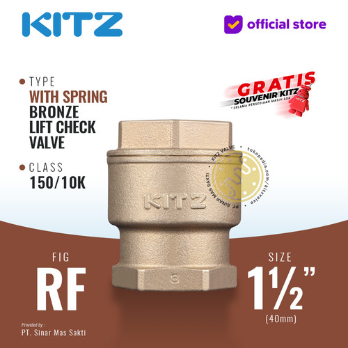 [EZR.2200011] KITZ Tusen Klep Lift Check Valve w. Spring Fig. 150 RF , 1 1/2" - 40mm