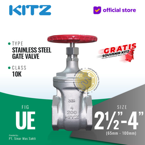 [EZR.2200013] Gate Valve Stainless SUS304 KITZ Fig. 10 UE , Drat / Screw