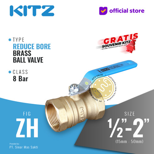 [EZR.2200024] KITZ Ball Valve 8 bar , Gagang Biru , Fig. ZH , Drat Screw
