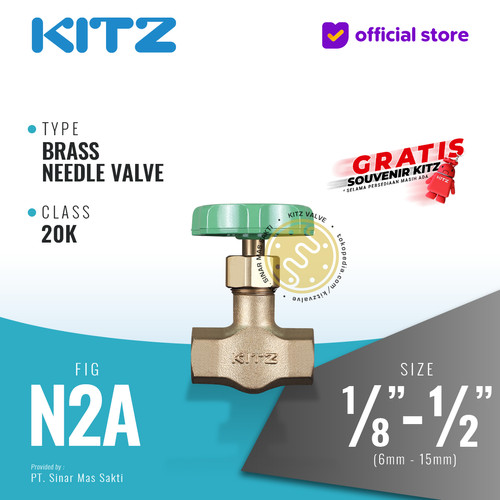 [EZR.2200039] Needle Valve Brass KITZ 20K Fig. N2A , Drat / Screw