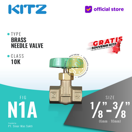[EZR.2200052] Needle Valve Brass KITZ 10K Fig. N1A , Drat / Screw