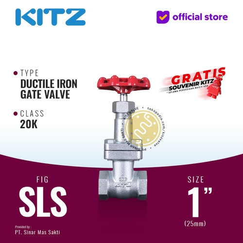 [EZR.2200059] Gate Valve Ductile KITZ Fig. 20 SLS , 1"- 25A - 25mm , Drat / Screw