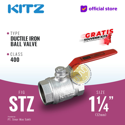 [EZR.2200403] KITZ Ductile Ball Valve Fig. 400 STZ , 1 1/4" - 32mm , Drat Screw
