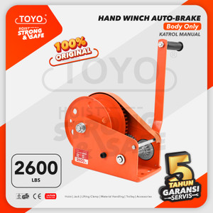[EZO.1600017] Hand Winch Auto Brake / Katrol Manual 2600 Lbs TOYO