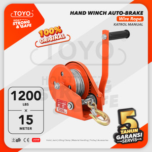 [EZO.1600020] Hand Winch Auto Brake / Katrol Manual 1200 Lbs x 15 Meter TOYO
