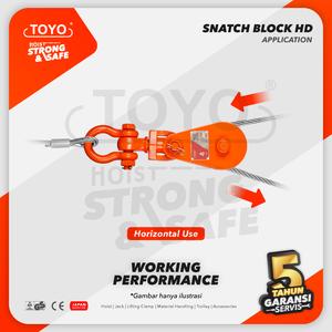 [EZO.1600025] Snatch Block / Pulley Block Shackle 15 Ton - 8" HD 1 Sheave TOYO