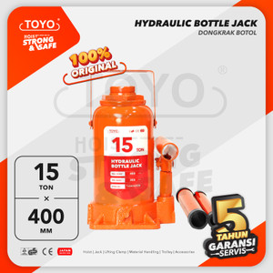 [EZO.1600033] Hydraulic Bottle Jack / Dongkrak Botol 15 Ton TOYO