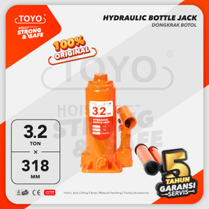 [EZO.1600040] Hydraulic Bottle Jack / Dongkrak Botol 3.2 Ton TOYO