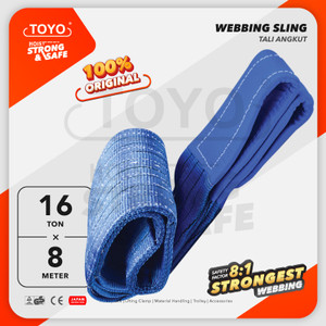 [EZO.1600112] Webbing Sling Belt / Tali Angkat 16 Ton x 8 Meter TOYO Double Ply