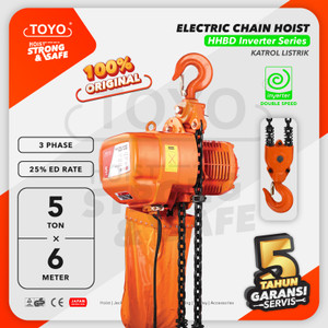 [EZO.1600118] Electric Chain Hoist 5 Ton x 6 Meter HHBD Inverter TOYO