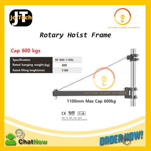 [EZO.1500009] Dudukan stand rotary hoist DOUBLE Rotary frame hoist RF-600-1100