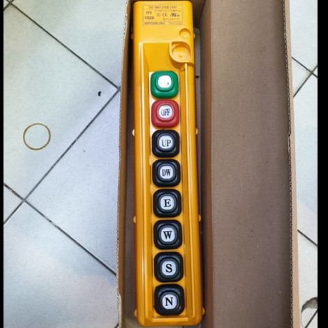 [EZO.1500241] Push Button Remote Hoist Hanyoung 6 tombol ON OFF