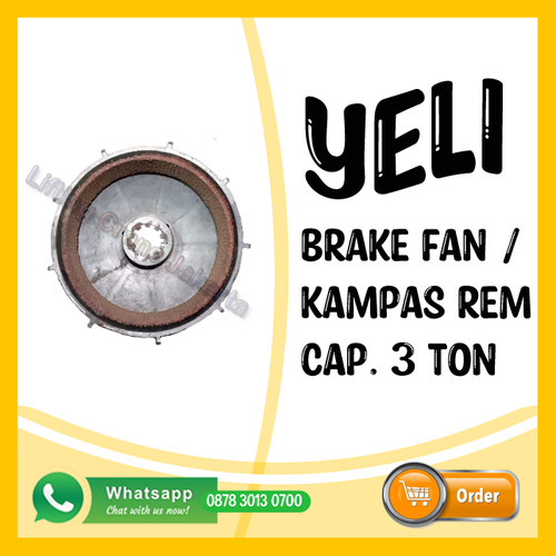 [EZO.1500261] Brake Wheel Brake Fan Kampas Rem Wire Rope Hoist Cap. 3 Ton