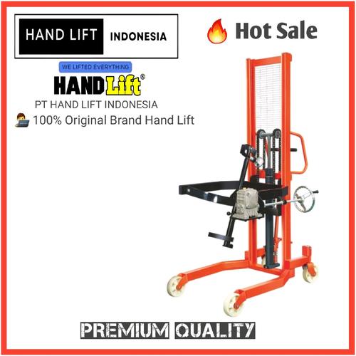 [EZO.1400083] Drum lifter hand stacker - Drum Truck Merk - Hand Stacker Drum -  MERK HAND LIFT - Kapasitas 350 kg Tinggi Angkat 1.4 Meter