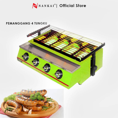 [EZM.8701294] Panggangan Daging, BBQ, Sosis, Ikan / Griller 4 Tungku Nankai